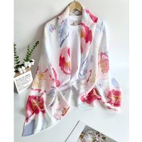 Women's Elegant Vacation Printing Polyester Silk Scarf sku image 16