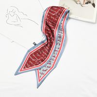 Women's Elegant Geometric Satin Silk Scarf sku image 6