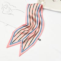 Women's Elegant Geometric Satin Silk Scarf sku image 18