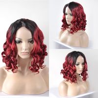 Women's Simple Style Holiday Home High Temperature Wire Centre Parting Short Curly Hair Wigs sku image 1