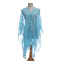 Women's Beach Simple Style Solid Color Satin Shawl sku image 2