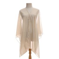 Women's Beach Simple Style Solid Color Satin Shawl sku image 4