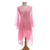 Women's Beach Simple Style Solid Color Satin Shawl sku image 5