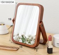 Simple Style Classic Style Color Block Wood Mirror 1 Piece sku image 2