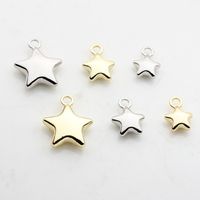 10 Pcs/package Simple Style Star Alloy Plating Beads Jewelry Accessories main image 4