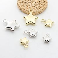 10 Pcs/package Simple Style Star Alloy Plating Beads Jewelry Accessories main image 1