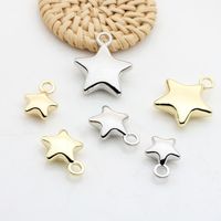 10 Pcs/package Simple Style Star Alloy Plating Beads Jewelry Accessories main image 3