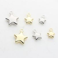 10 Pcs/package Simple Style Star Alloy Plating Beads Jewelry Accessories main image 2