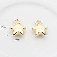 10 Pcs/package Simple Style Star Alloy Plating Beads Jewelry Accessories sku image 2
