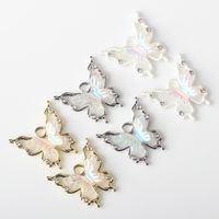 10 Pcs/package Ig Style Sweet Butterfly Alloy Resin Plating Inlay Jewelry Accessories main image 5
