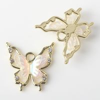 10 Pcs/package Ig Style Sweet Butterfly Alloy Resin Plating Inlay Jewelry Accessories sku image 1