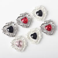 10 Pcs/package Ig Style Sweet Heart Shape Alloy Enamel Inlay Jewelry Accessories main image 5