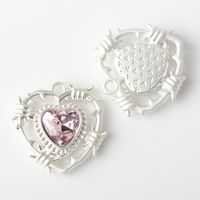 10 Pcs/package Ig Style Sweet Heart Shape Alloy Enamel Inlay Jewelry Accessories sku image 2