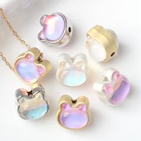 20 Pcs/package Cute Bear Alloy Plating Inlay Beads Jewelry Accessories main image 1