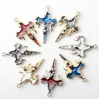 10 Pcs/package Simple Style Cross Alloy Enamel Plating Jewelry Accessories main image 3