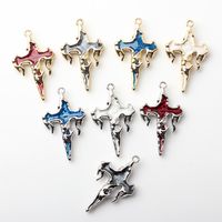 10 Pcs/package Simple Style Cross Alloy Enamel Plating Jewelry Accessories main image 5
