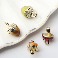 10 Pcs/package Ig Style Cute Pine Cones Mushroom Alloy Enamel Jewelry Accessories main image 5