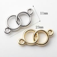 10 Pièces/paquet Style Simple Cercle Alliage De Zinc Placage Bijoux Accessoires main image 2