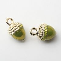 10 Pcs/package Ig Style Cute Pine Cones Mushroom Alloy Enamel Jewelry Accessories sku image 3