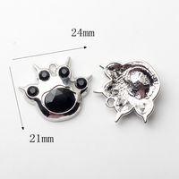 10 Pcs/package Sweet Simple Style Paw Print Heart Shape Bow Knot Alloy Enamel Plating Inlay Beads Jewelry Accessories main image 2