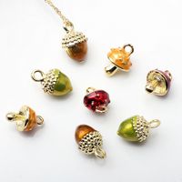 10 Pcs/package Ig Style Cute Pine Cones Mushroom Alloy Enamel Jewelry Accessories main image 1