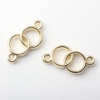 10 Pièces/paquet Style Simple Cercle Alliage De Zinc Placage Bijoux Accessoires sku image 1