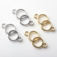 10 Pcs/package Simple Style Circle Zinc Alloy Plating Jewelry Accessories main image 3