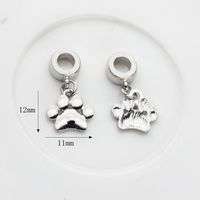 Cute Paw Print Zinc Alloy Plating Inlay Zircon Jewelry Accessories sku image 1