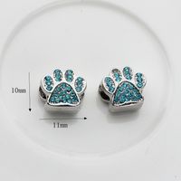 Cute Paw Print Zinc Alloy Plating Inlay Zircon Jewelry Accessories main image 3