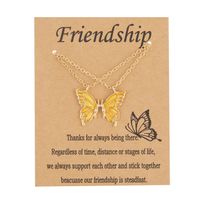Sweet Simple Style Butterfly Alloy Plating Women's Pendant Necklace sku image 3
