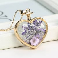 Ig Style Simple Style Heart Shape Alloy Plating Inlay Artificial Crystal Women's Pendant Necklace main image 2