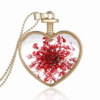 Ig Style Simple Style Heart Shape Alloy Plating Inlay Artificial Crystal Women's Pendant Necklace sku image 2