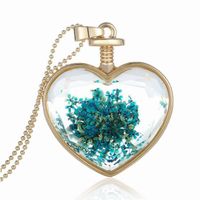 Ig Style Simple Style Heart Shape Alloy Plating Inlay Artificial Crystal Women's Pendant Necklace sku image 7