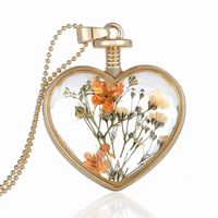 Ig Style Simple Style Heart Shape Alloy Plating Inlay Artificial Crystal Women's Pendant Necklace sku image 6