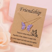 Simple Style Butterfly Alloy Plating Women's Necklace main image 3
