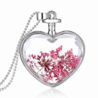 Ig Style Simple Style Heart Shape Alloy Plating Inlay Artificial Crystal Women's Pendant Necklace sku image 5