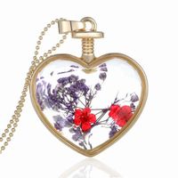Ig Style Simple Style Heart Shape Alloy Plating Inlay Artificial Crystal Women's Pendant Necklace sku image 8