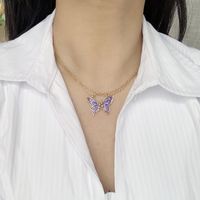 Simple Style Butterfly Alloy Plating Women's Necklace main image 4