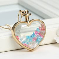 Ig Style Simple Style Heart Shape Alloy Plating Inlay Artificial Crystal Women's Pendant Necklace main image 5