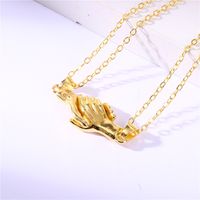 Simple Style Hand Alloy Plating Unisex Pendant Necklace sku image 2
