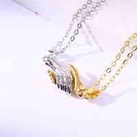 Simple Style Hand Alloy Plating Unisex Pendant Necklace sku image 4