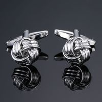Simple Style Solid Color Copper Plating Unisex Cufflinks 1 Pair sku image 4