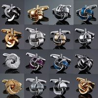 Simple Style Solid Color Copper Plating Unisex Cufflinks 1 Pair main image 1