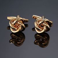 Simple Style Solid Color Copper Plating Unisex Cufflinks 1 Pair main image 2