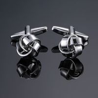 Simple Style Solid Color Copper Plating Unisex Cufflinks 1 Pair sku image 2
