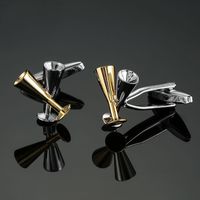 Simple Style Leaf Flower Copper Plating Unisex Cufflinks 1 Pair sku image 14