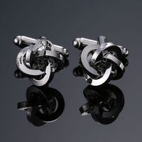 Simple Style Solid Color Copper Plating Unisex Cufflinks 1 Pair sku image 1
