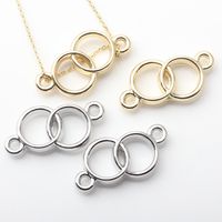 10 Pcs/package Simple Style Circle Zinc Alloy Plating Jewelry Accessories main image 1