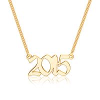 Simple Style Number Copper Plating 14k Gold Plated Pendant Necklace sku image 6