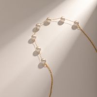 Ig Style Pearl Stainless Steel 18k Gold Plated Necklace main image 5